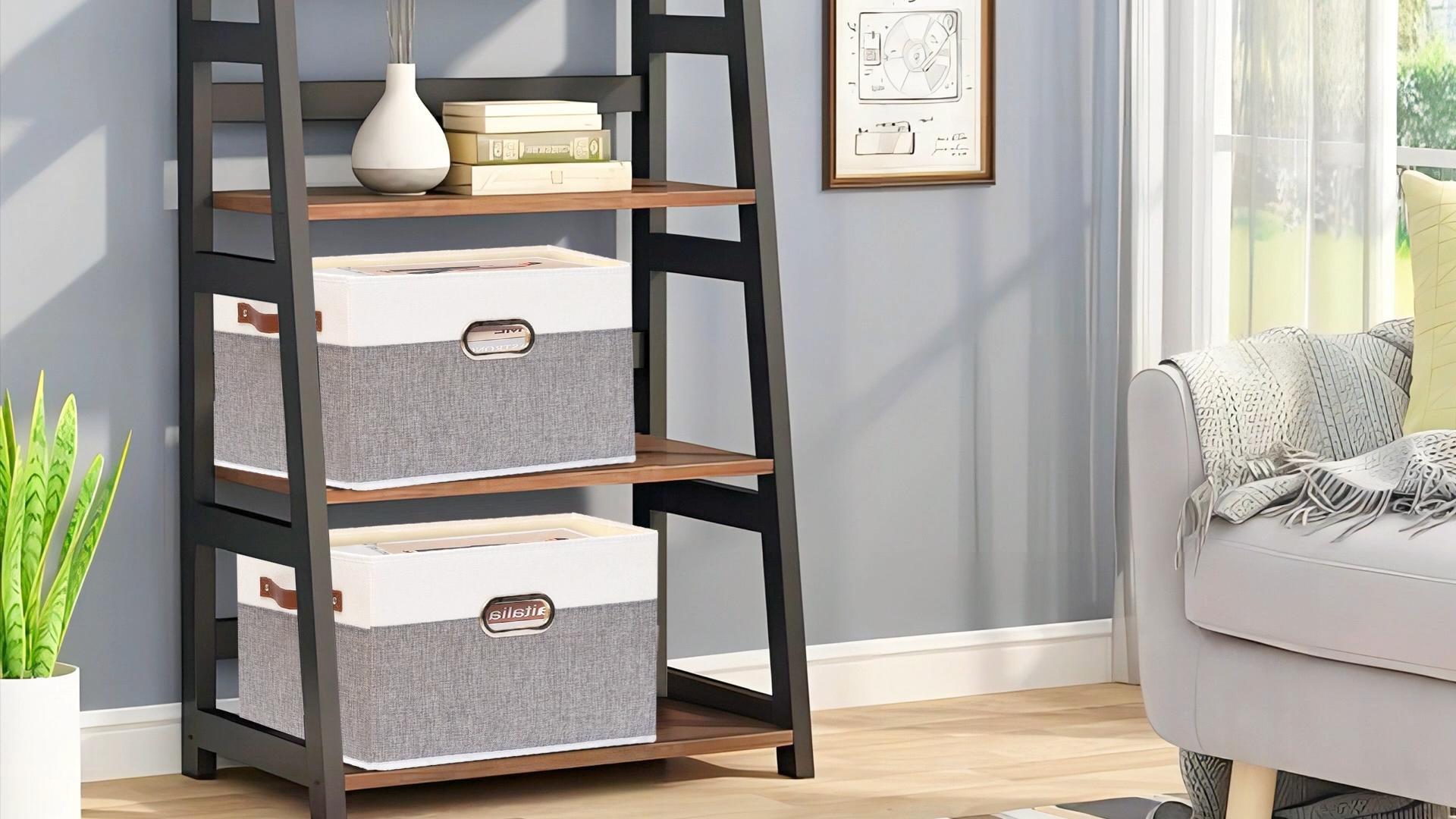 Amazon.com: Yawinhe Fabric Storage Baskets, Foldable Closet